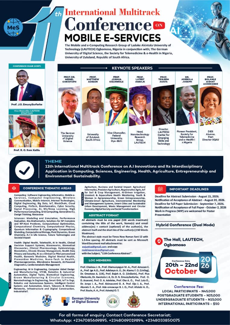 11th International Multitrack Conference on Mobile E-Services