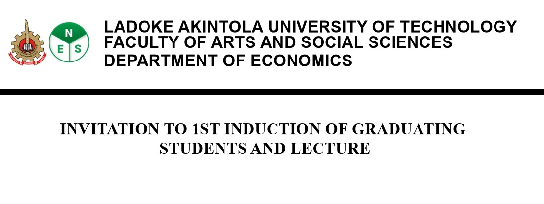 1ST INDUCTION OF GRADUATING STUDENT AND LECTURE  DEPARTMENT OF ECONOMICS