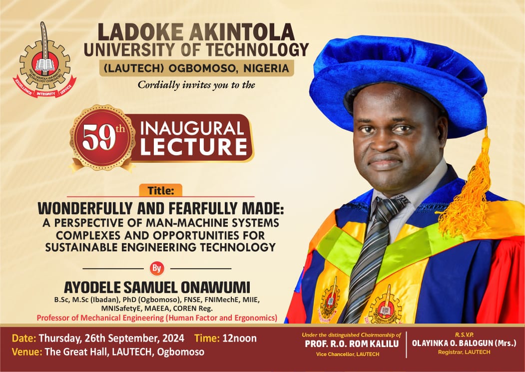 59th INAUGURAL LECTURE 