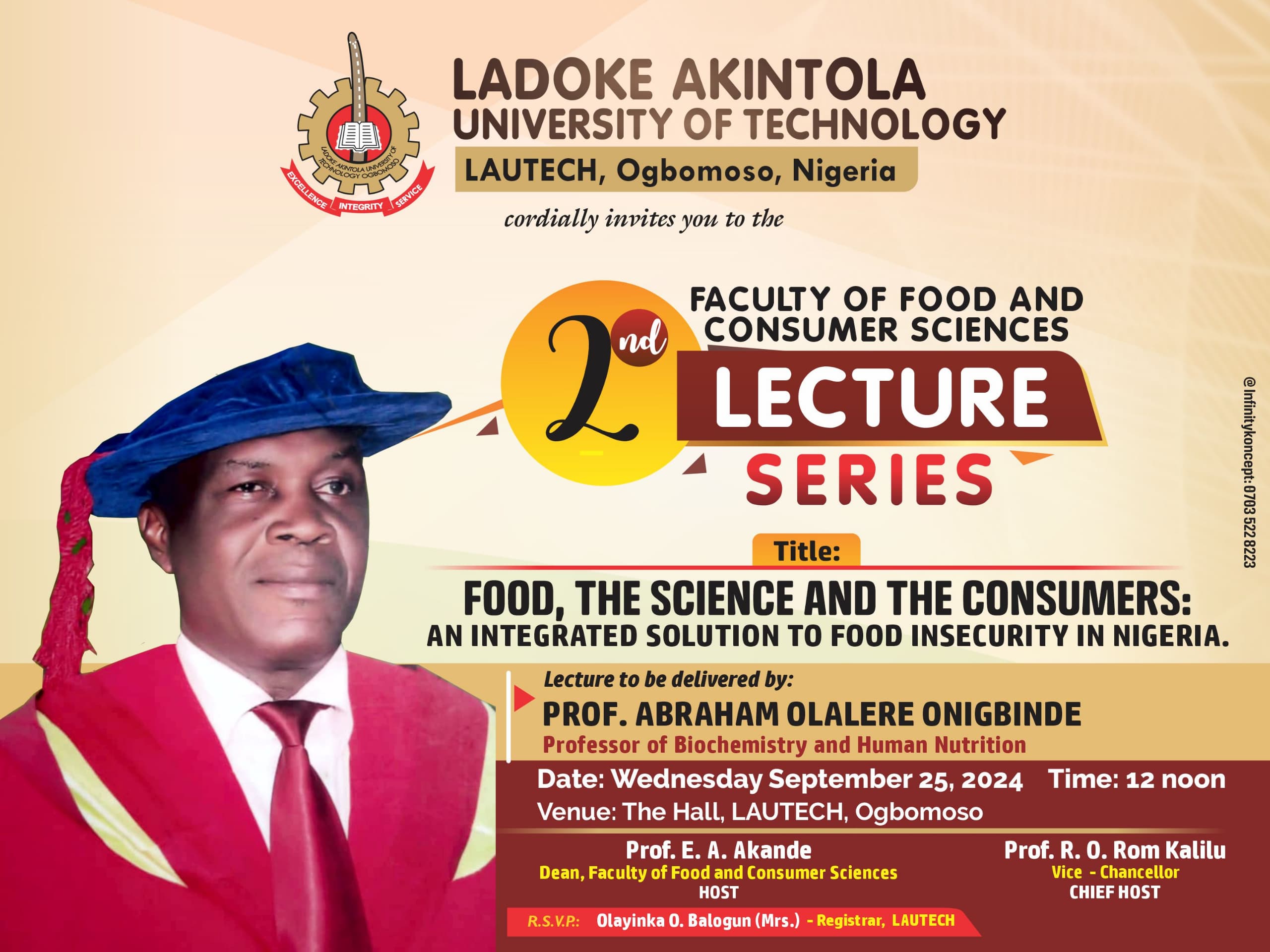 2nd FACULTY OF FOOD AND CONSUMER SCIENCES LECTURE SERIES