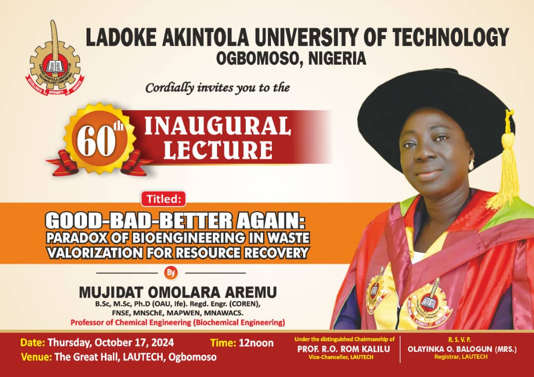 60TH INAUGURAL LECTURE 