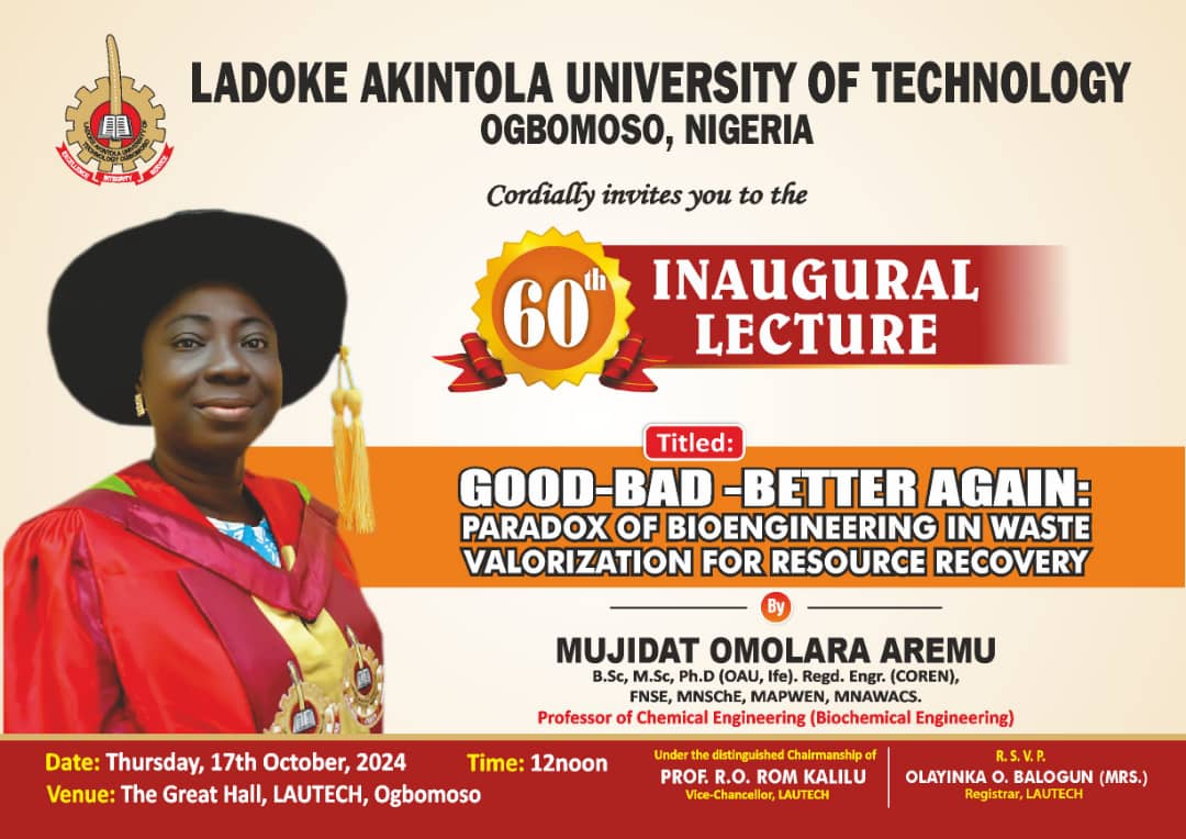 60TH INAUGURAL LECTURE 