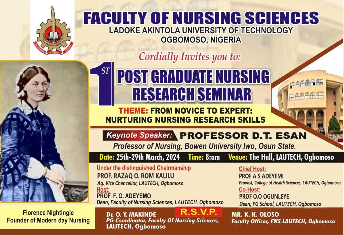 1st Post Graduate Nursing Research Seminar