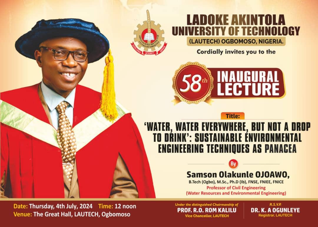 58th Inaugural Lecture