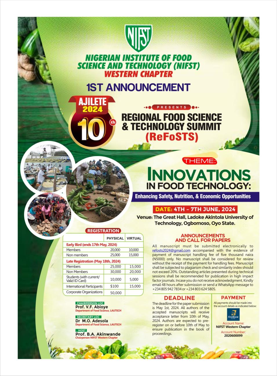 10th Regional Food Science and  Technology Summit