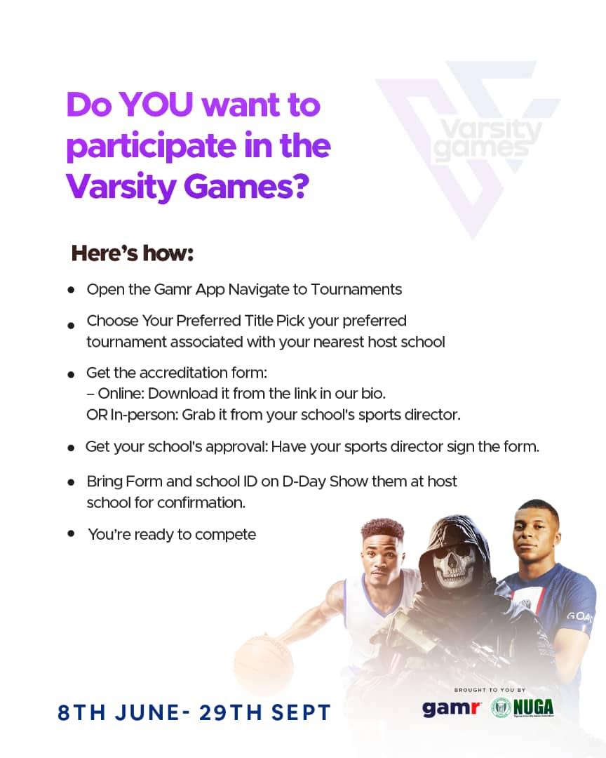 PARTICIPATE IN THE NUGA VARSITY ESPORTS LEAGUE 2024 (LAUTECH STUDENTS )