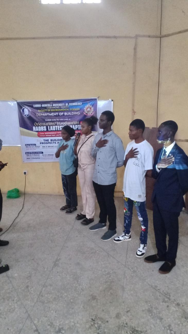 Department of Building Orientation/Inauguration of NAOBS LAUTECH CHAPTER 