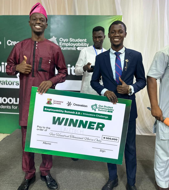 LAUTECH Emerges Overall Winner at Oyo State Employment Summit, Receives ₦500,000 Cash Prize and ₦2 Million Investment