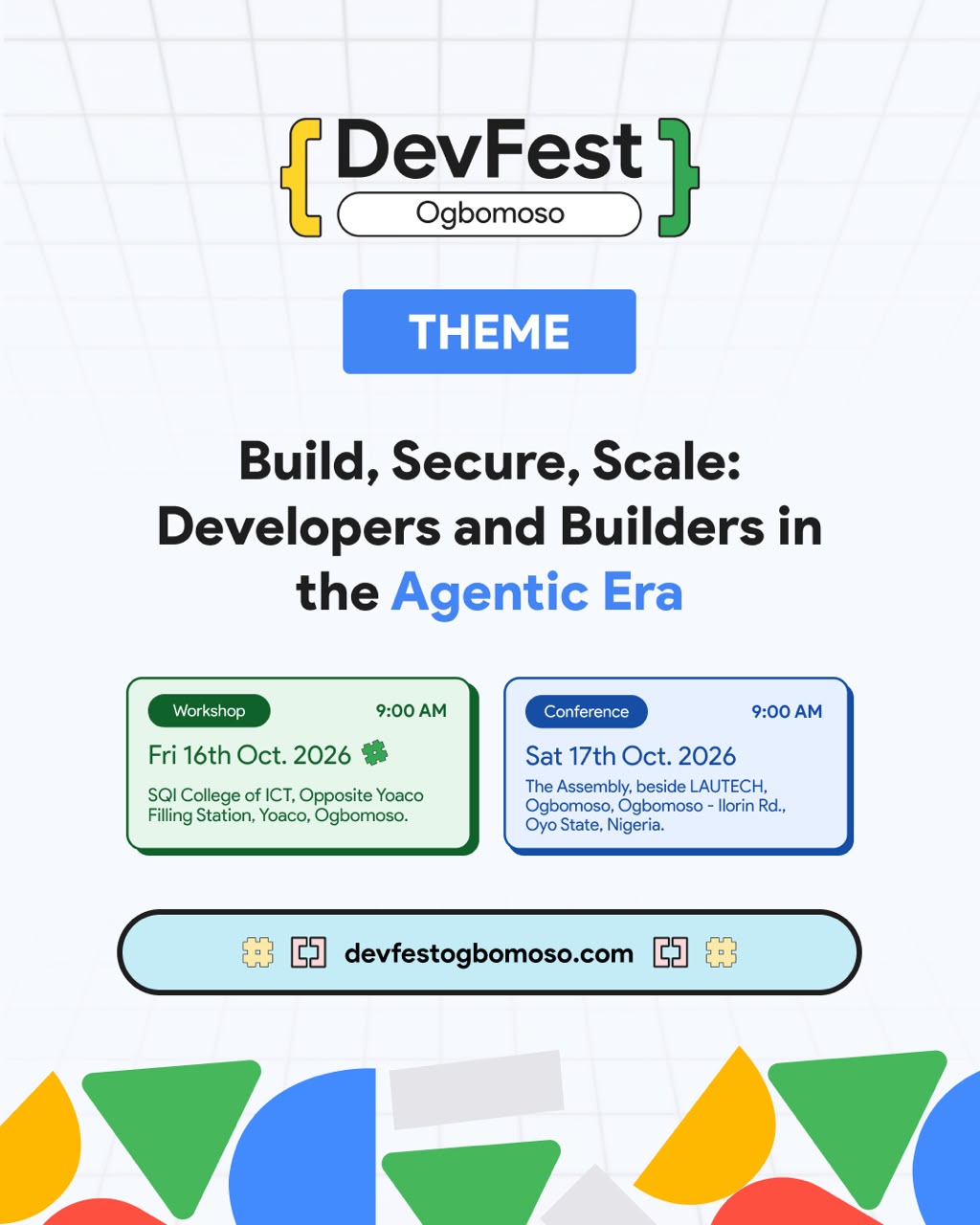 Don't miss Devfest Ogbomoso 2026