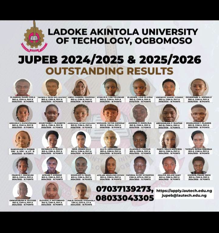 JUPEB Outstanding Results