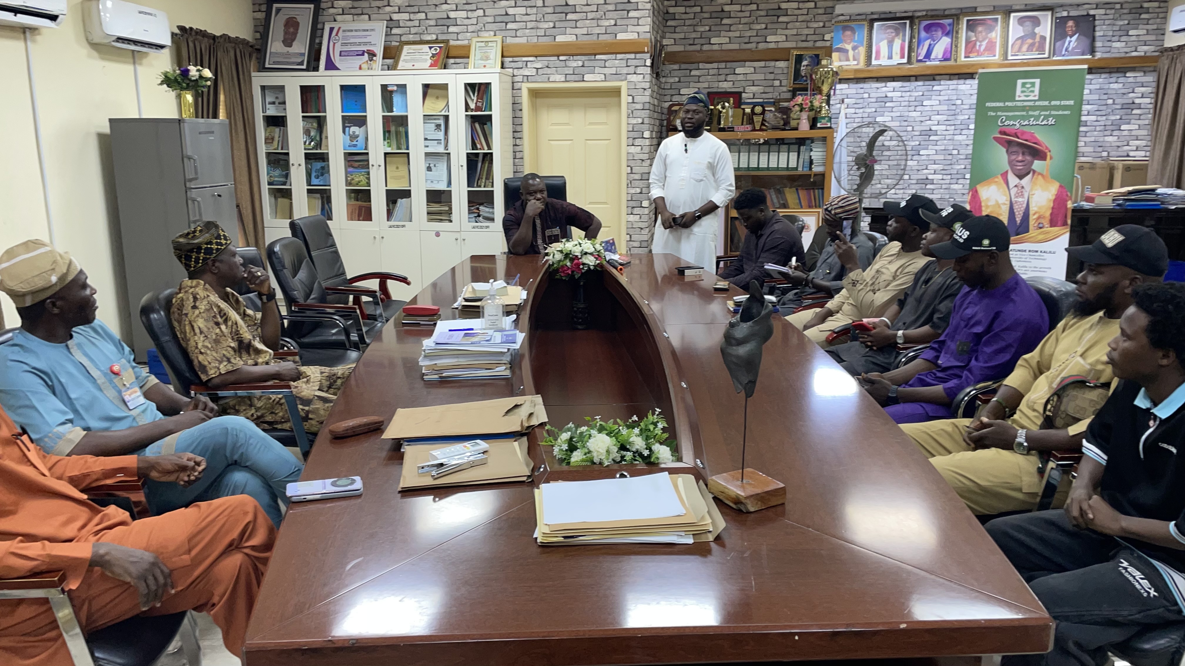 NAUS National Executives Pay Courtesy Visit to LAUTECH Management