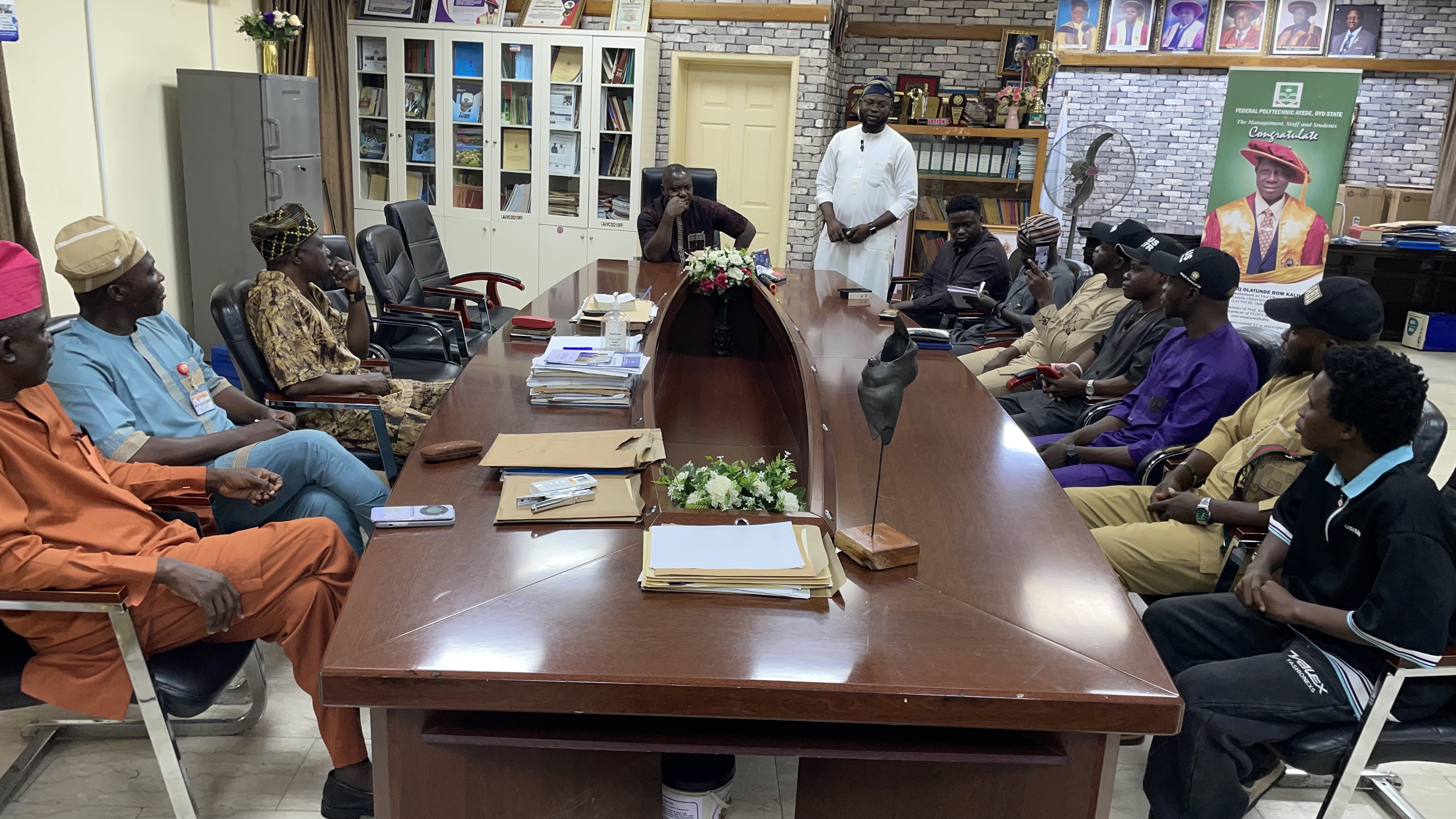 NAUS National Executives Pay Courtesy Visit to LAUTECH Management