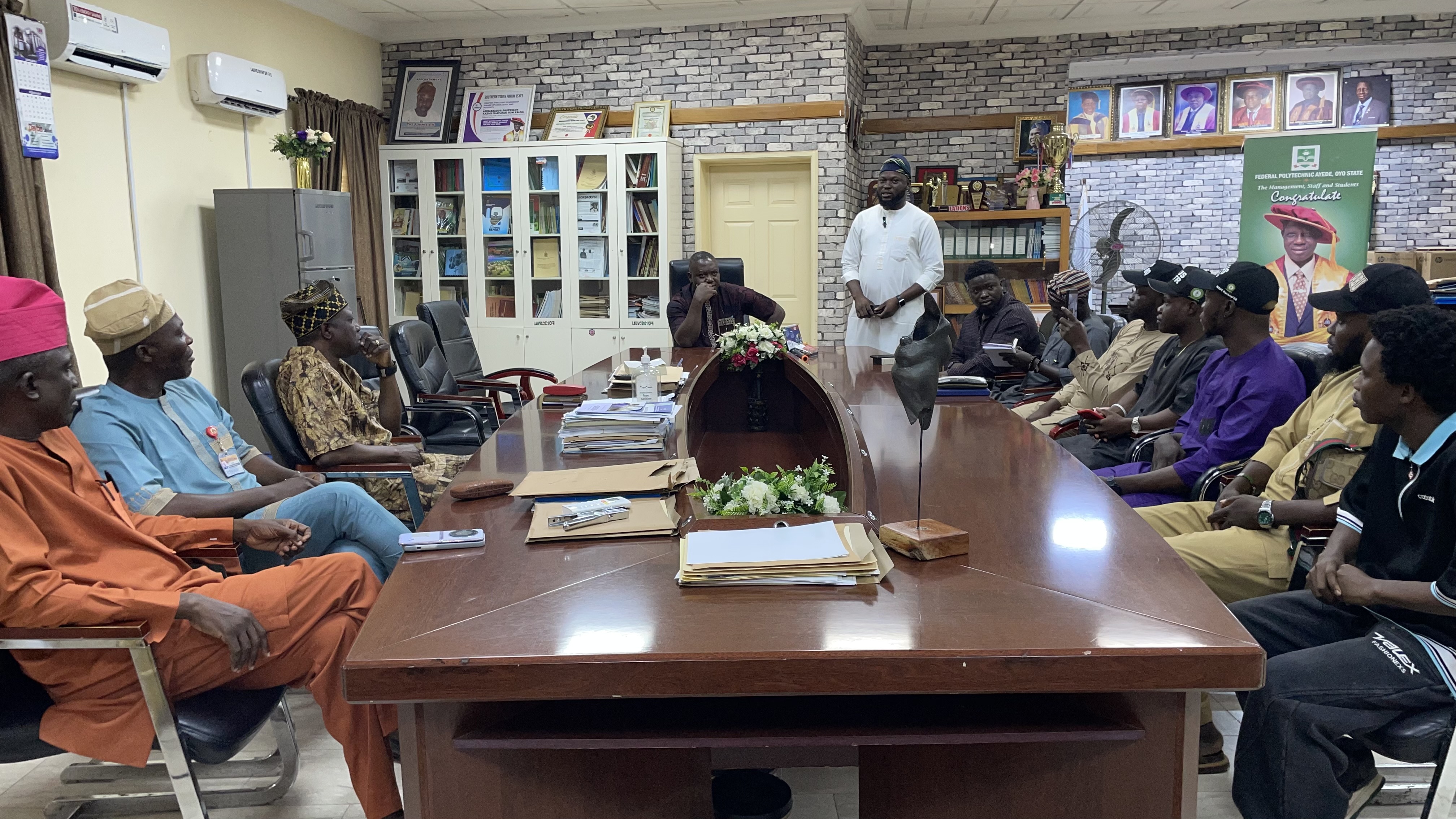 NAUS National Executives Pay Courtesy Visit to LAUTECH Management