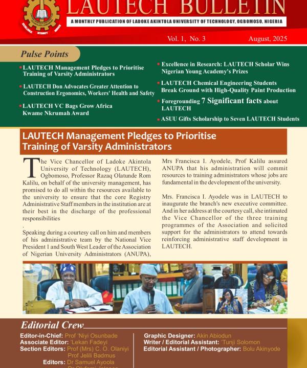 August edition of the LAUTECH Bulletin